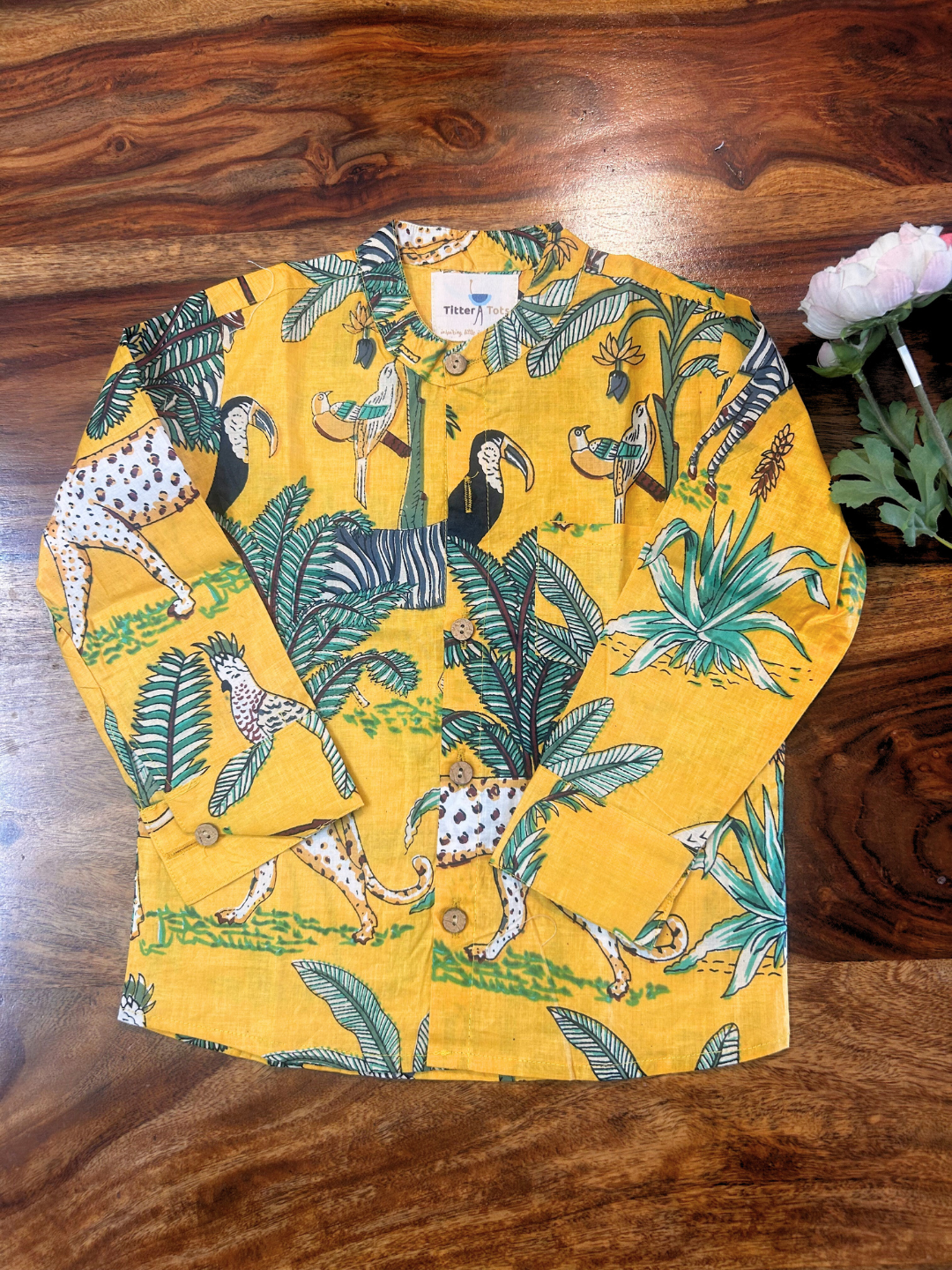 Boys Pure cotton Jungle Safari Shirt -Full sleeve