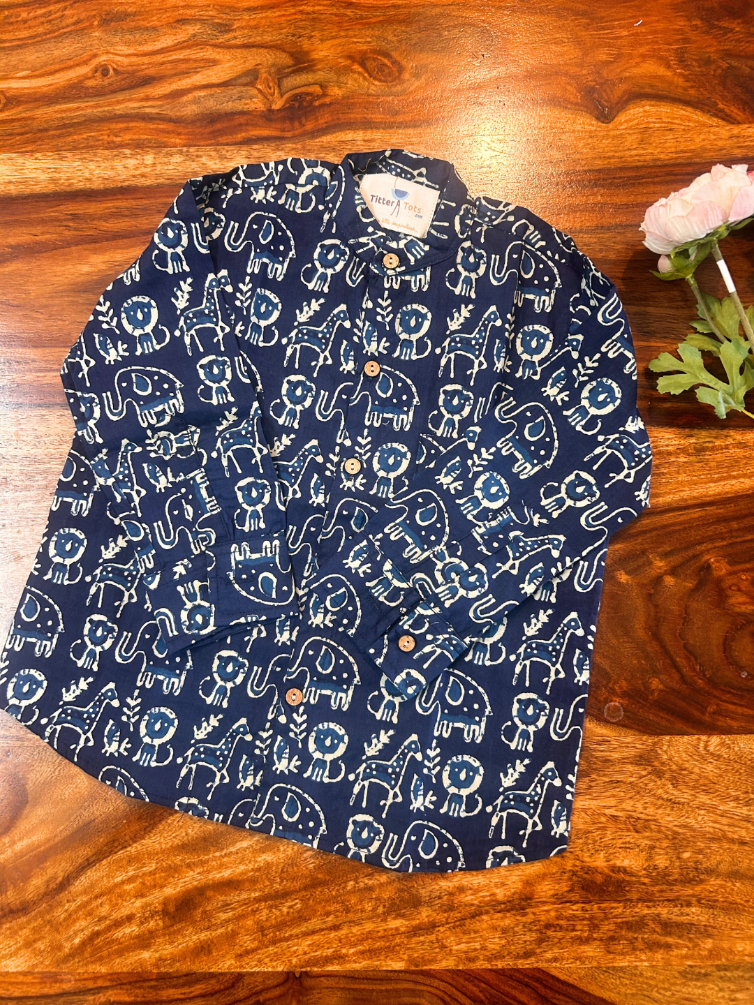 Boys Pure cotton Shirt Indigo Blue