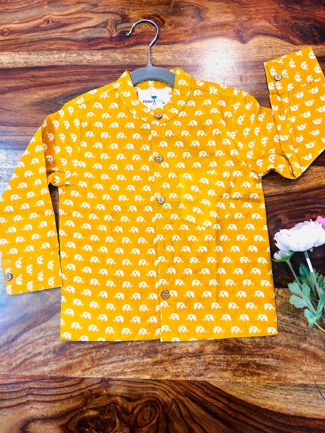 Boys Pure cotton Shirt Yellow