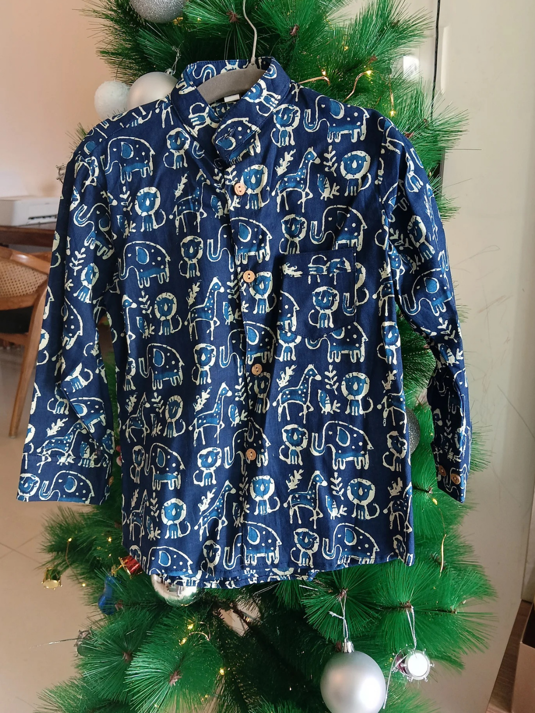 Boys Pure cotton Shirt Indigo Blue
