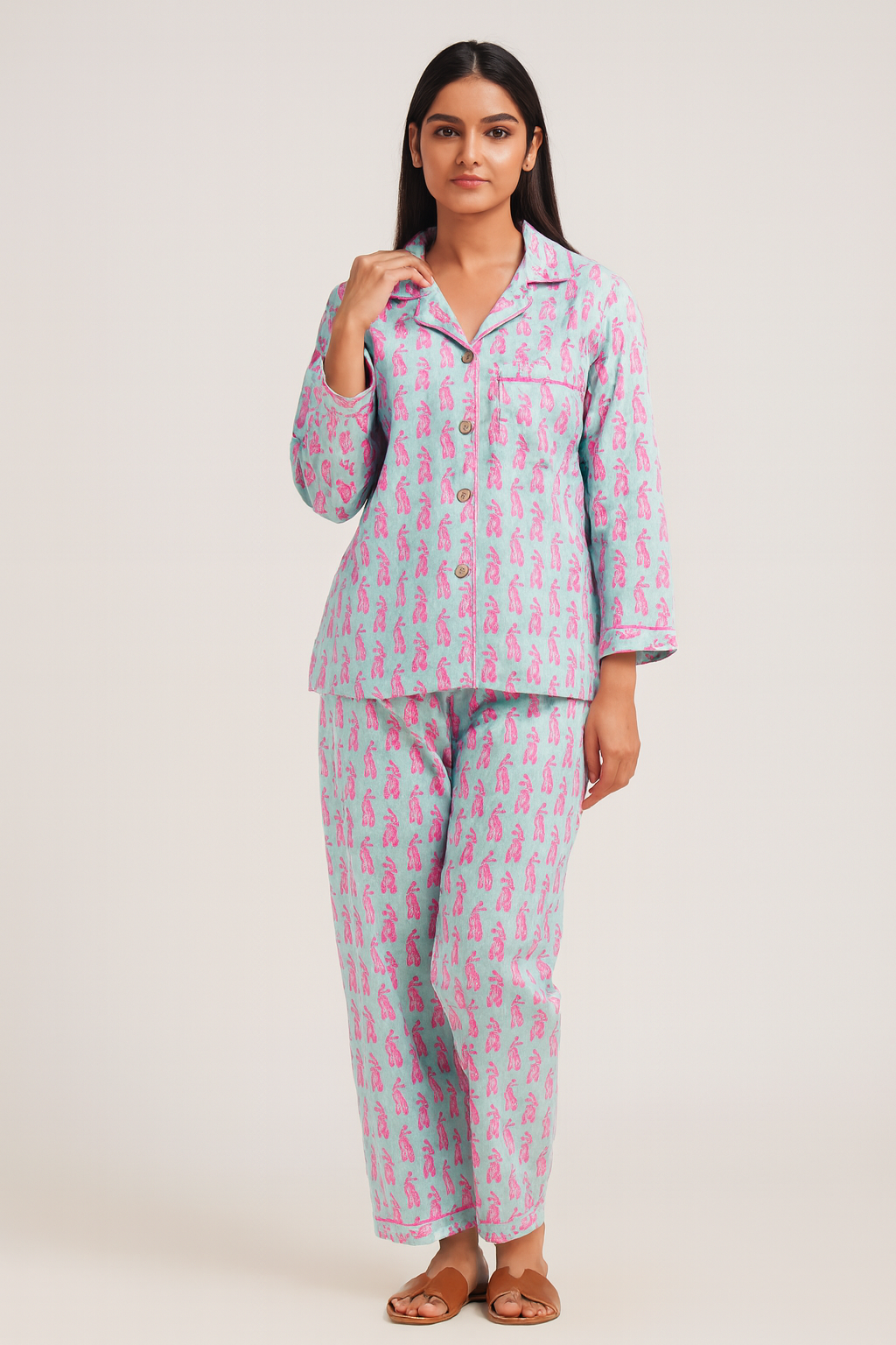 Women Handcrafted Block print PJ sets