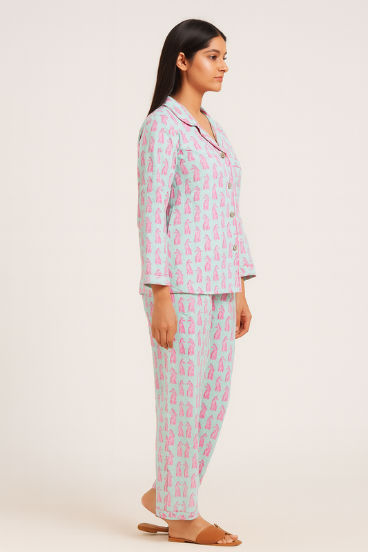 Women Handcrafted Block print PJ sets