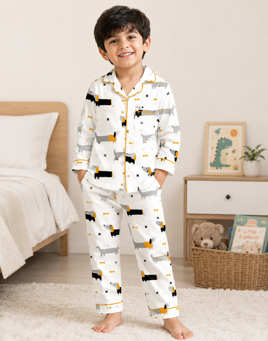 Dapper Dalmatians Cotton Pajama Set