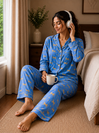 The Blue Panther Women PJ set -Pure Cotton
