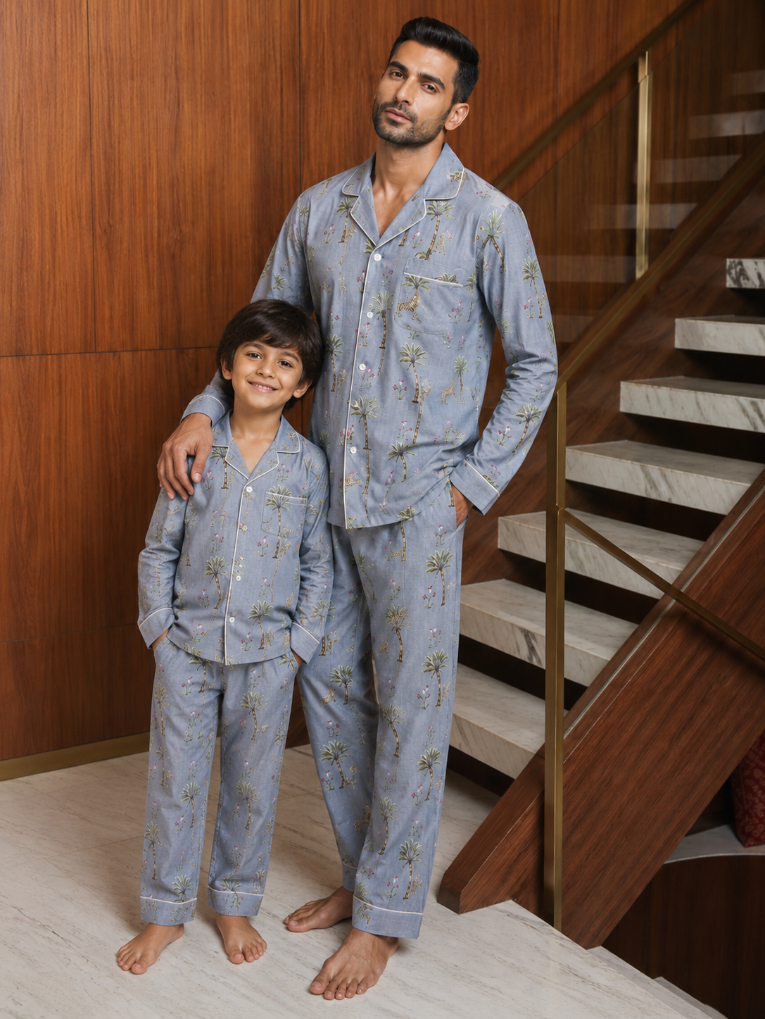 The Grey Jungle Kids pajama set