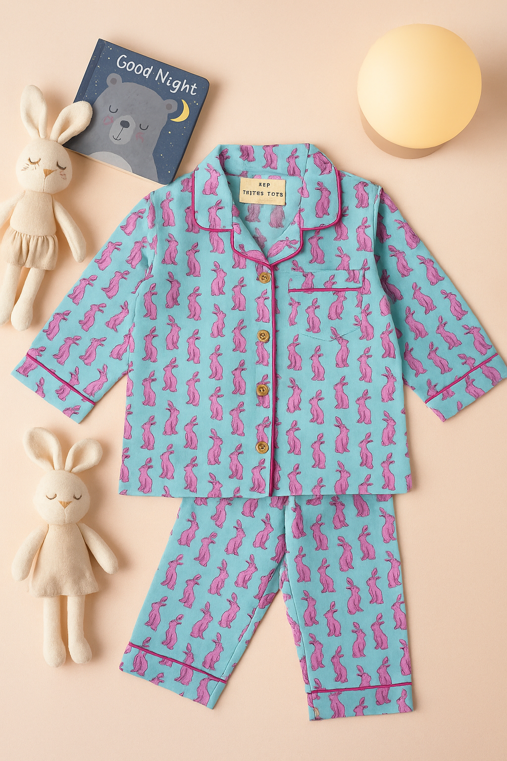 Clever Bunny Pink Night Suit