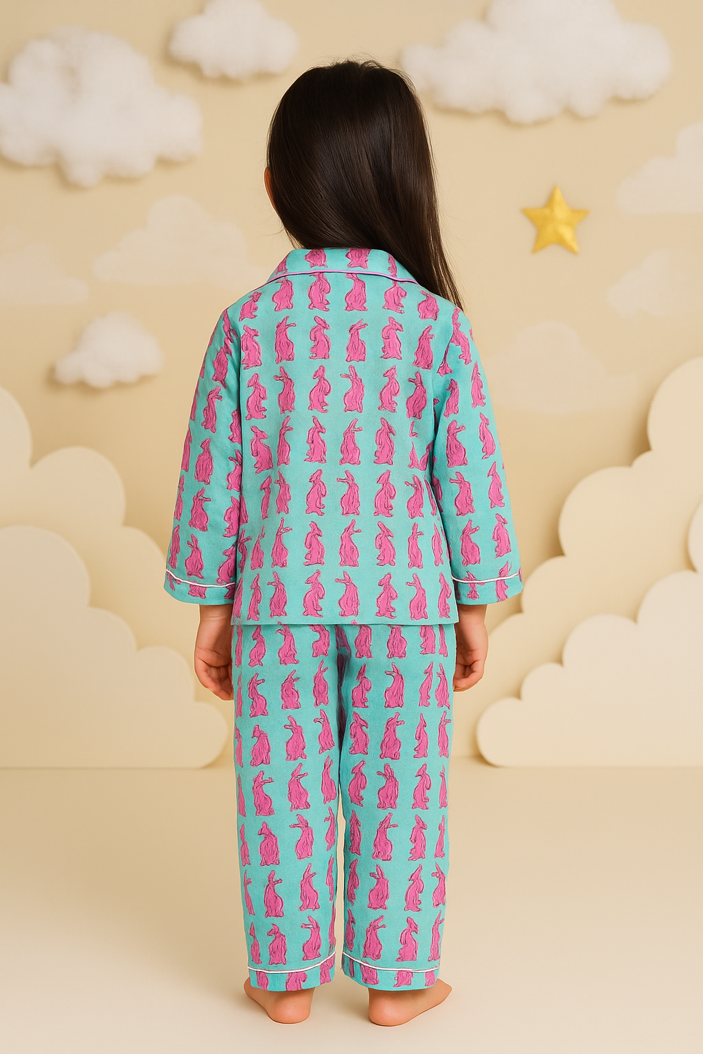 Clever Bunny Pink Night Suit
