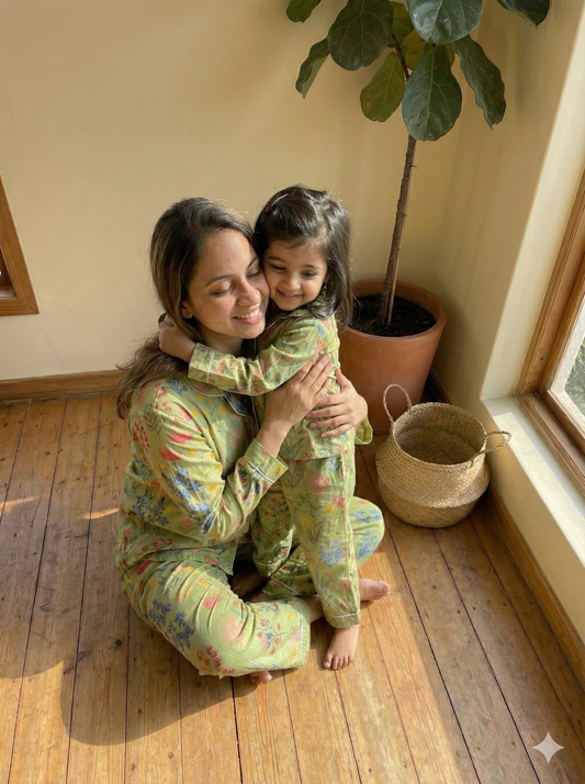 Green Jungle daughter/son twinning sets