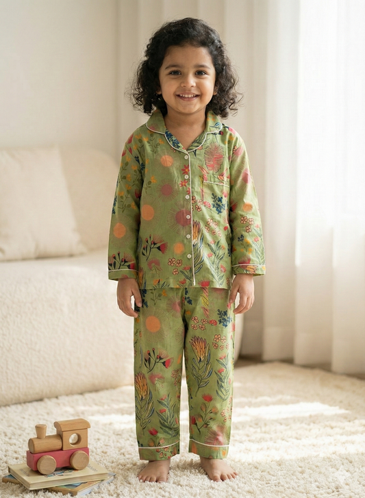 Green Jungle Night Suit