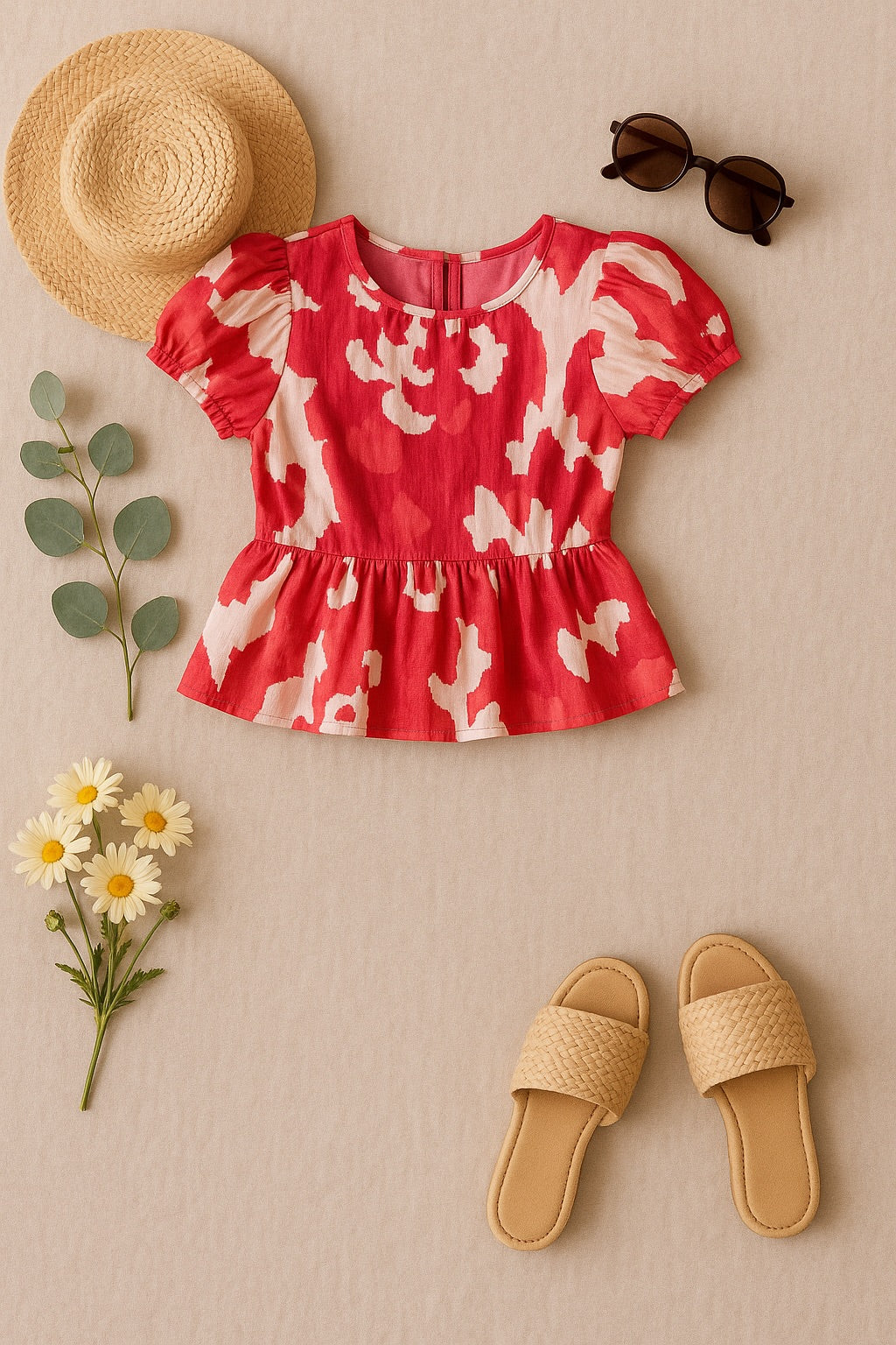 Pink Peplum top and Pants