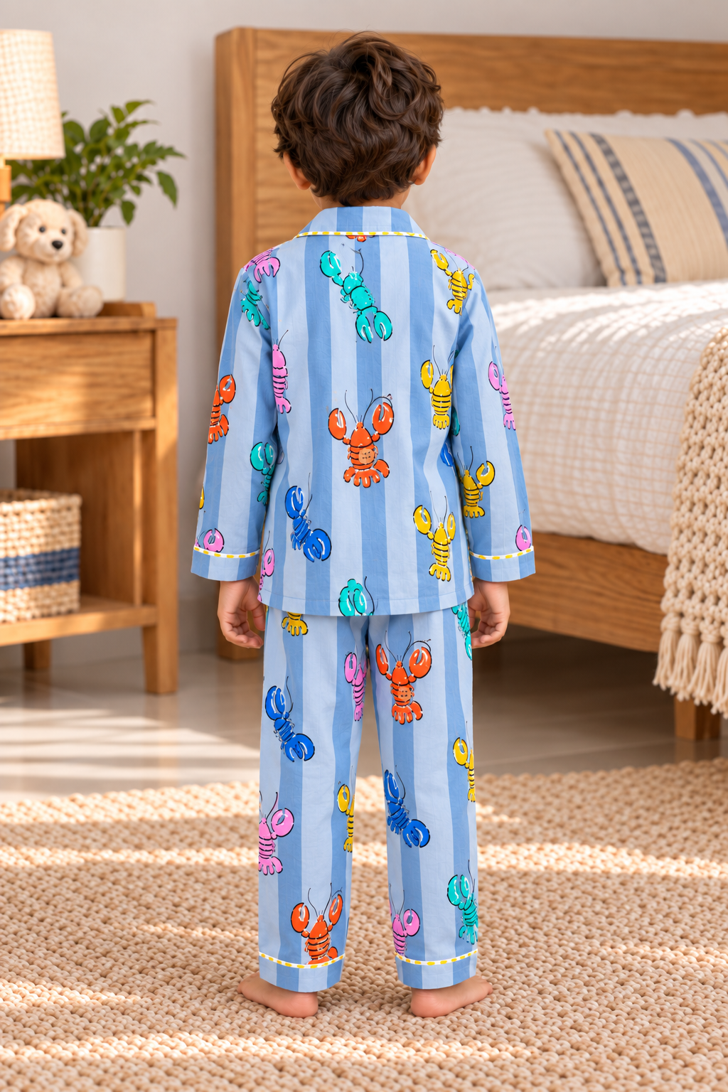 The Grey Lobster print Night Suit