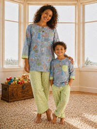 The Green Grey Forest Matching Pajama Set