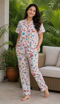 White Coastal Paradise pajama set