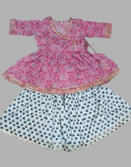 Girls Pink Ethnic Dress