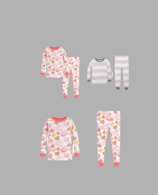 Sweet Dreams: Pink Snug Fit Kids Night Suit combo set