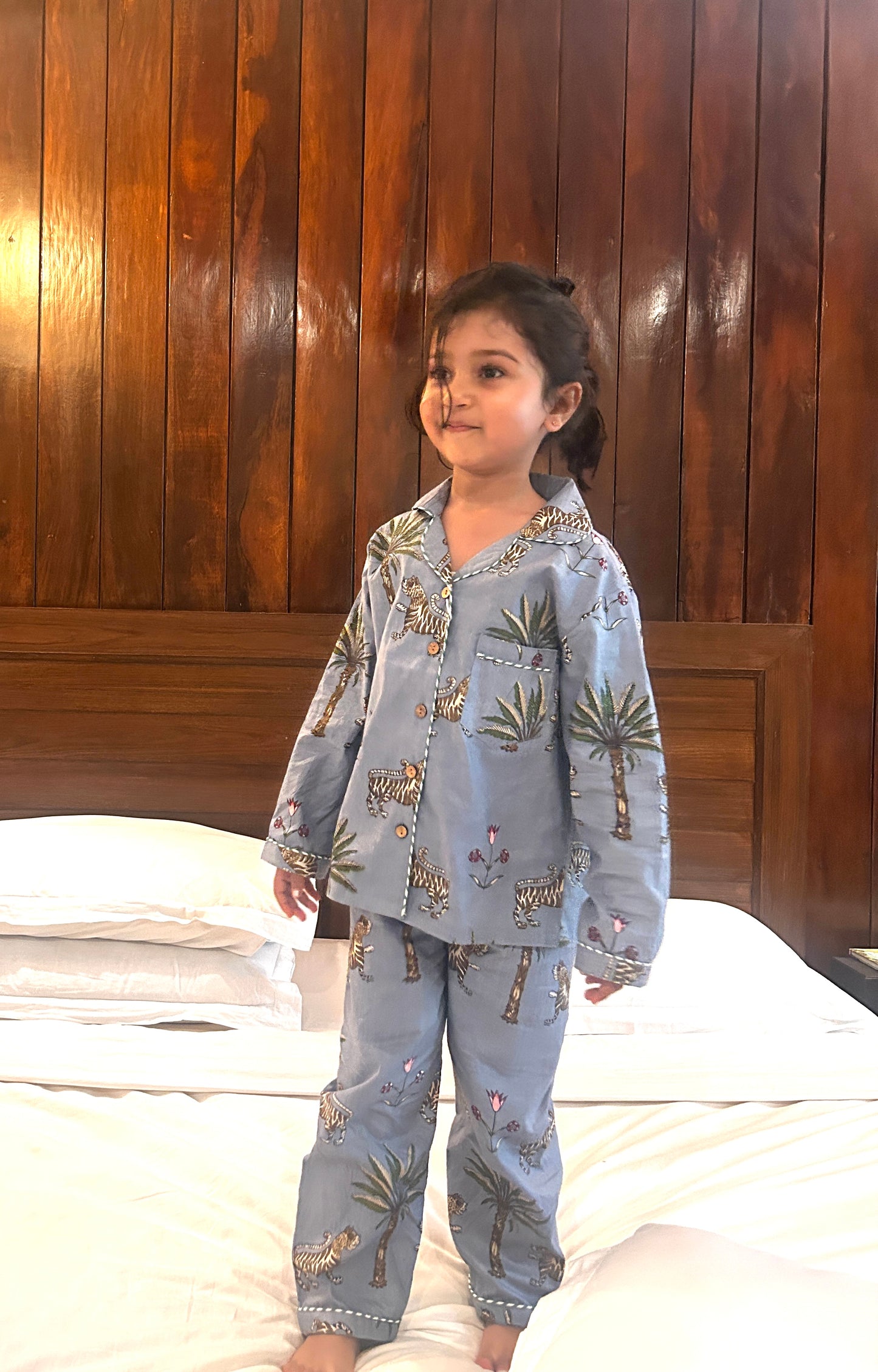 The Grey Jungle Kids pajama set