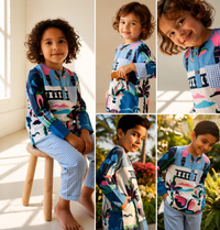 The Blue White Ocean kurta pajama