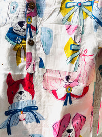 White Paws & Bows Kurta pajama- dog print