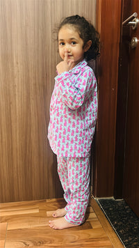 Clever Bunny Pink Night Suit