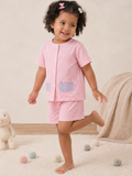 Pink Kids Striped Cotton Co-ord Set | Casual Wear | Tittertots
