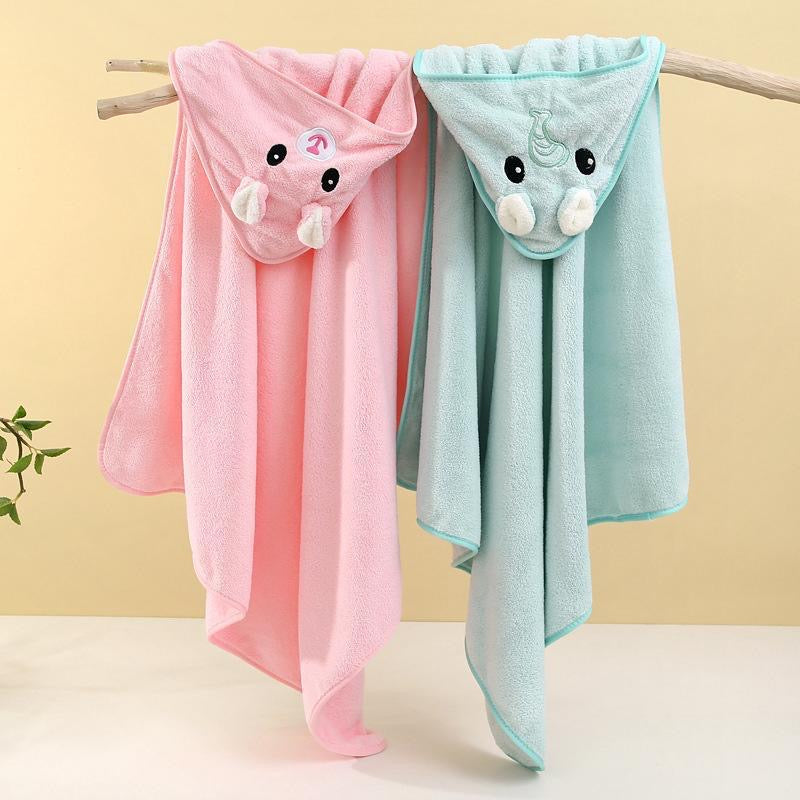 Pink Hooded Baby Microfiber Bath Towel