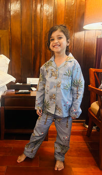 The Grey Jungle Kids pajama set