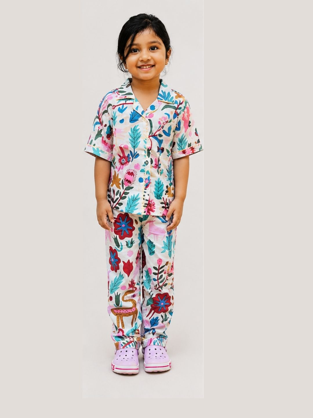 White Coastal Paradise Pajama Set