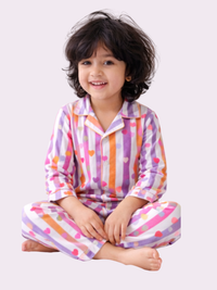 Rainbow Heart Stripe Cotton  twinning sets