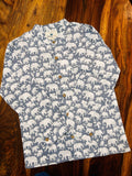 Boys Pure cotton Grey Tusk Shirt -Full sleeve