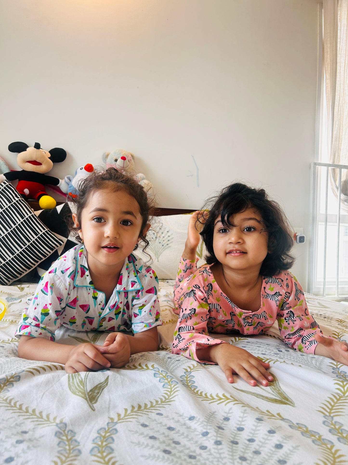 Multicolor Fruit Print Night Suit- Half Sleeve