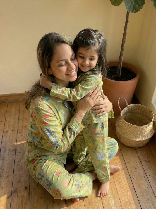 Green Jungle mom twinning sets