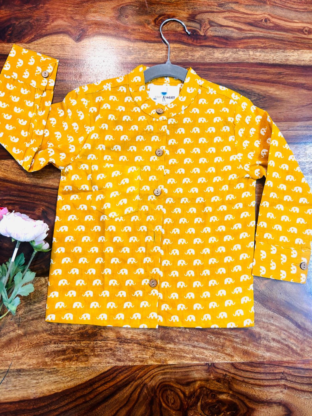 Boys Pure cotton Shirt Yellow