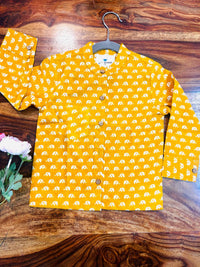 Boys Pure cotton Shirt Yellow