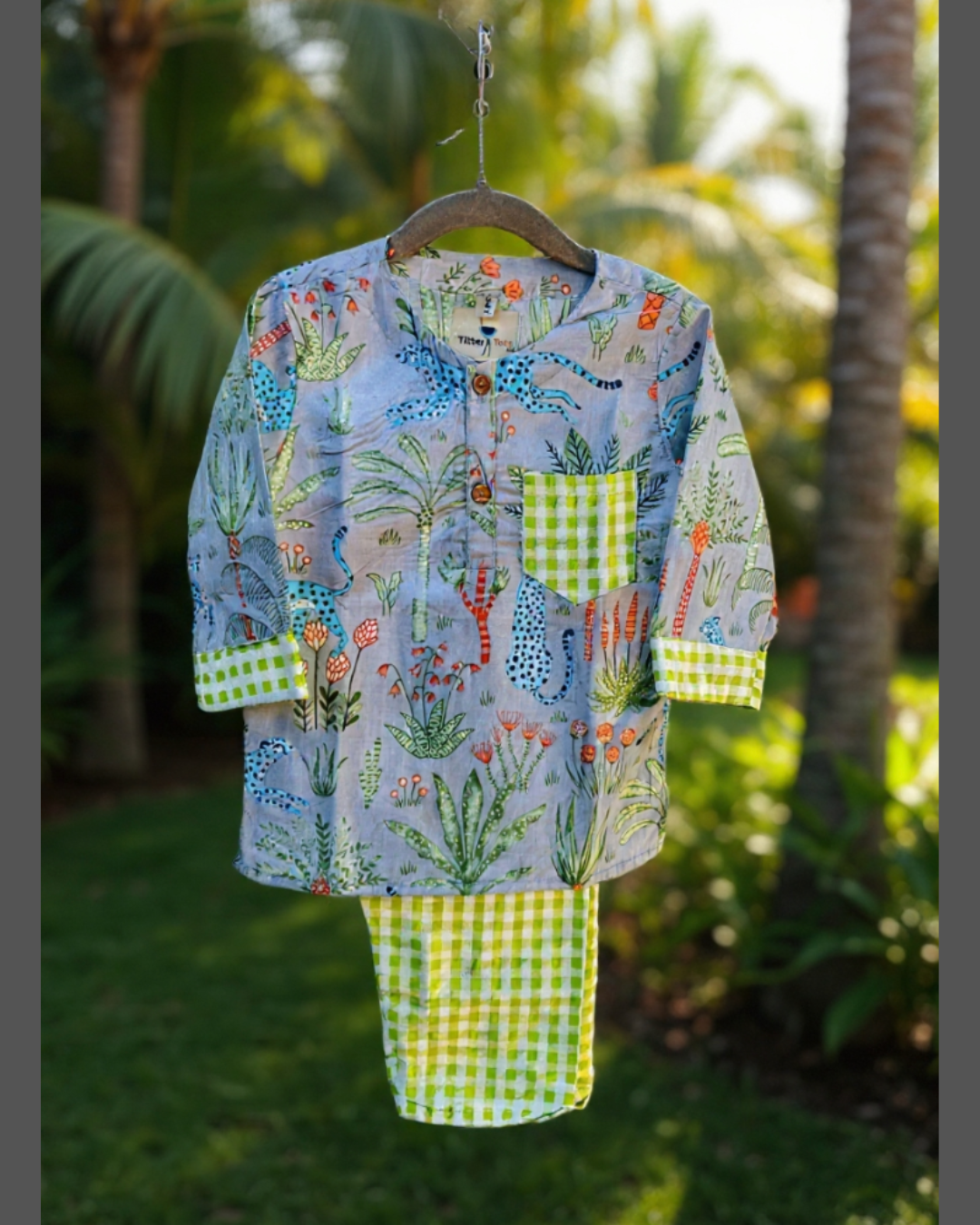 The Green Grey Forest kurta pajama