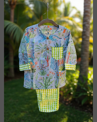 The Green Grey Forest kurta pajama