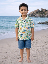 Boys Pure cotton Panther wild Shirt -Half Sleeve