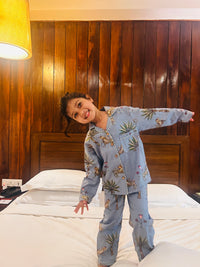 The Grey Jungle Kids pajama set