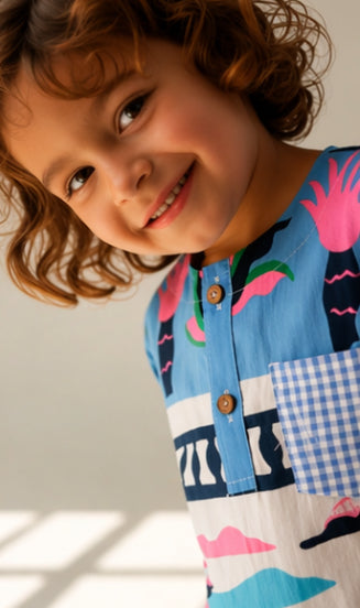 The Blue White Ocean kurta pajama