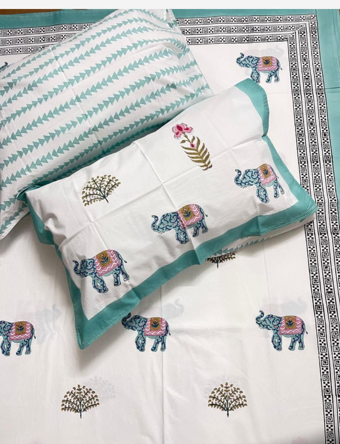 Handblock printed Baby Bedsheet