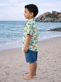 Boys Pure cotton Panther wild Shirt -Half Sleeve