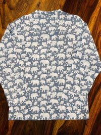 Boys Pure cotton Grey Tusk Shirt -Full sleeve