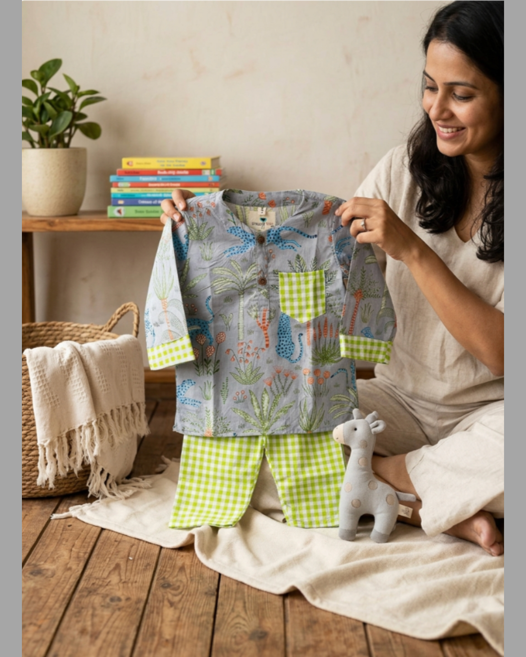 The Green Grey Forest kurta pajama