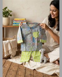 The Green Grey Forest kurta pajama