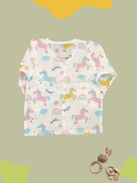 GOTS certified organic Muslin unisex Pajama set for Babies| Unicorn