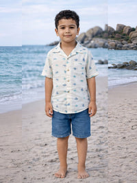Boys Pure cotton Aeroplant Shirt -Half sleeve