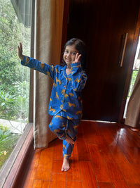 The Blue Panther Pack  twinning Pajama sets-Pure Cotton