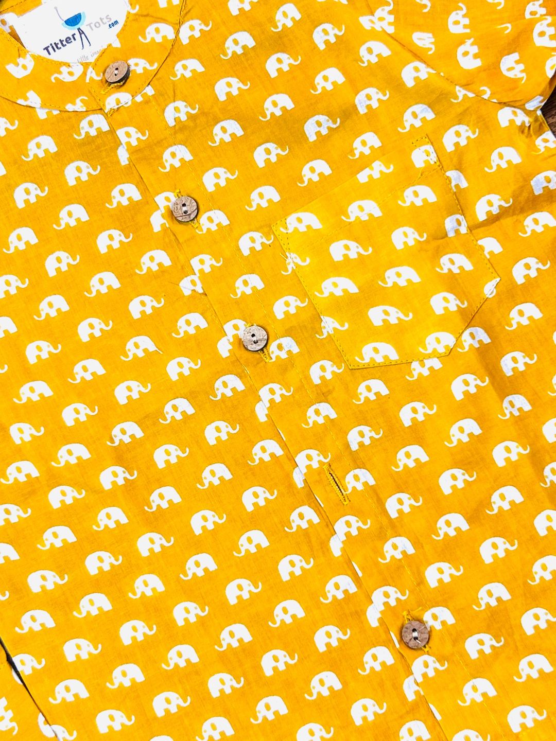 Boys Pure cotton Shirt Yellow