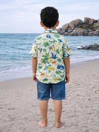 Boys Pure cotton Panther wild Shirt -Half Sleeve