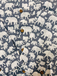 Boys Pure cotton Grey Tusk Shirt -Full sleeve