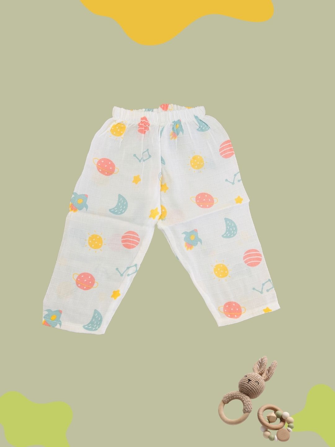 GOTS certified organic Muslin unisex Pajama set for Babies| Planet